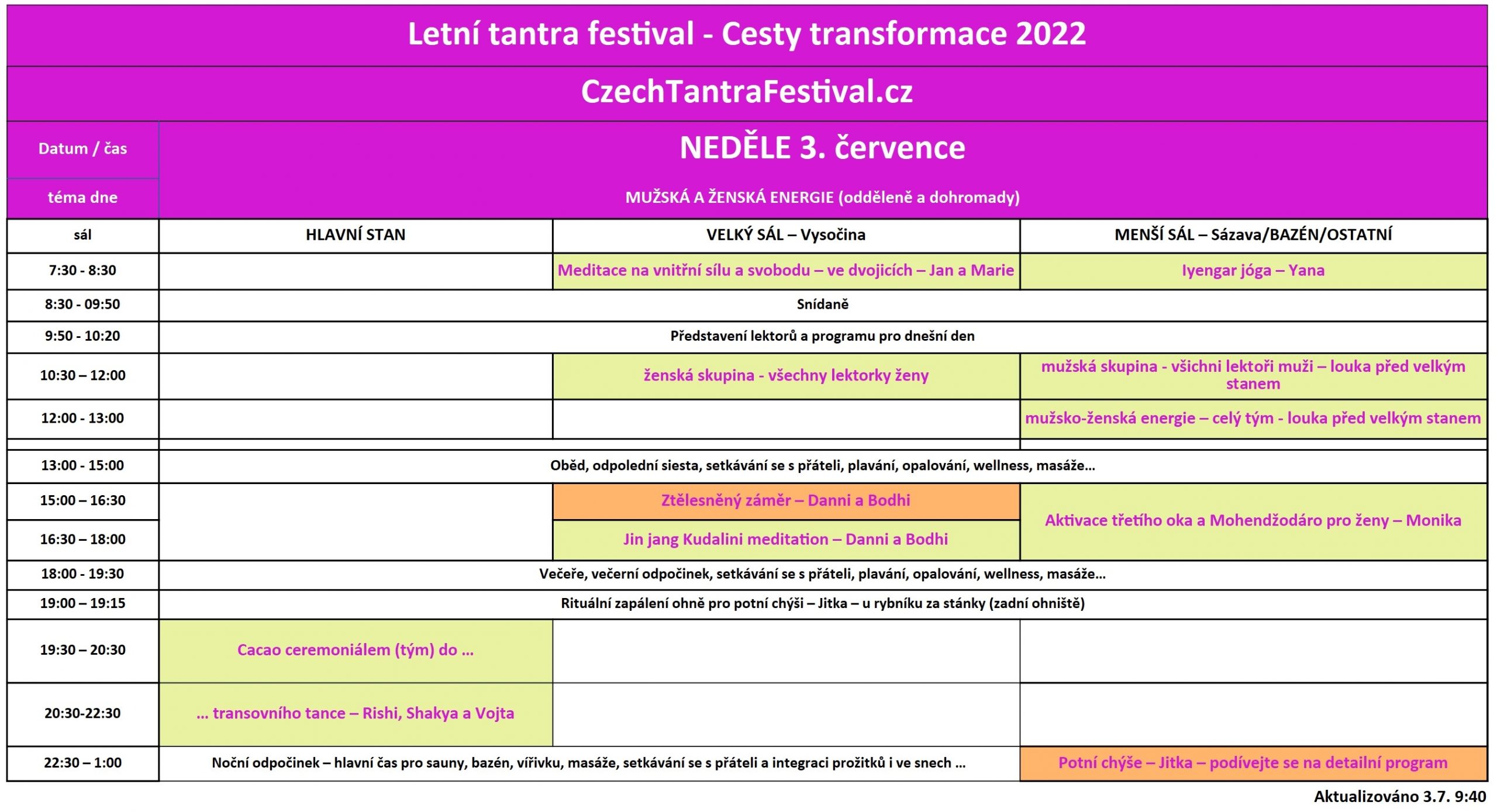 Program transformačního festivalu Cesty transformace 2021